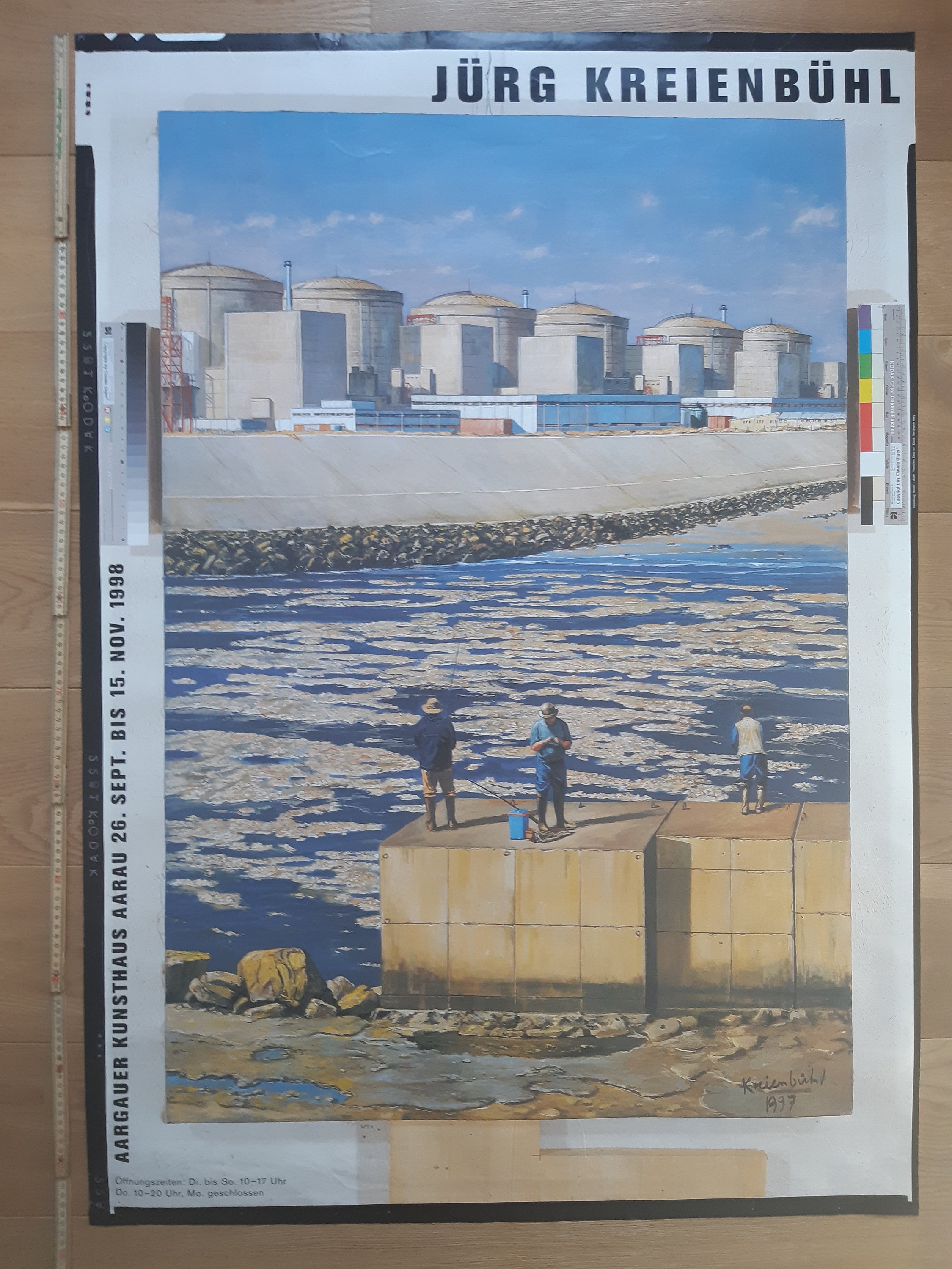 Jürg Kreienbühl art exhibition poster - 35.8"×50.4" (91×128cm)