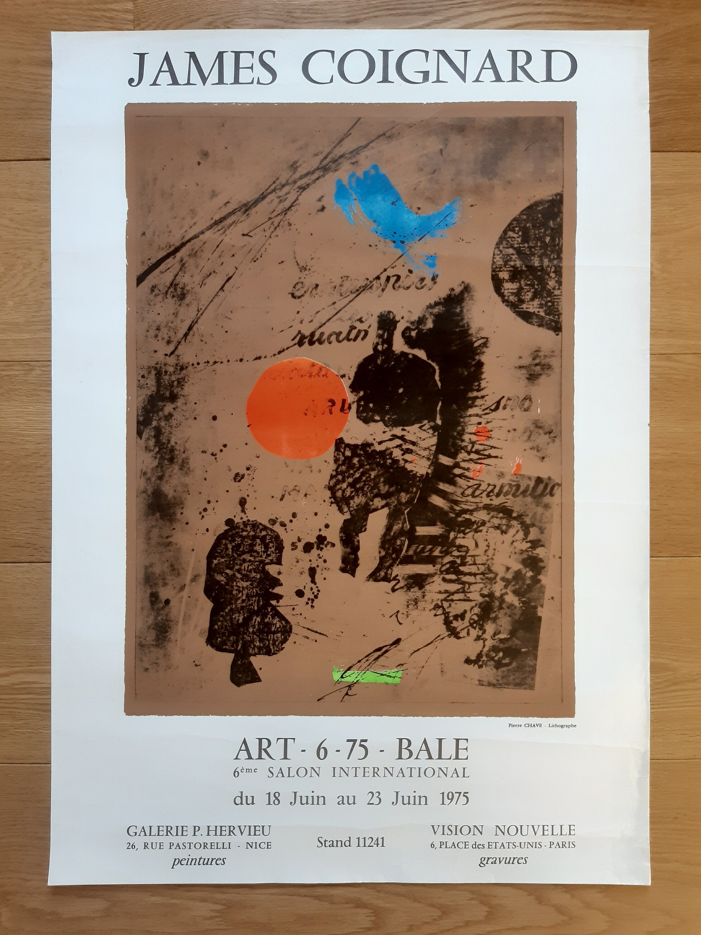 James Coignard original art poster used - 22.0"×31.3" (56×79.5cm)