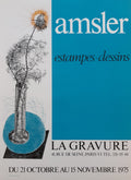 Samuel Amsler original art exhibition poster - 18.9"×23.2" (48×59cm)