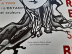 Barbara Alvaredo original wood print - 17.3"×21.7" (44×55cm)