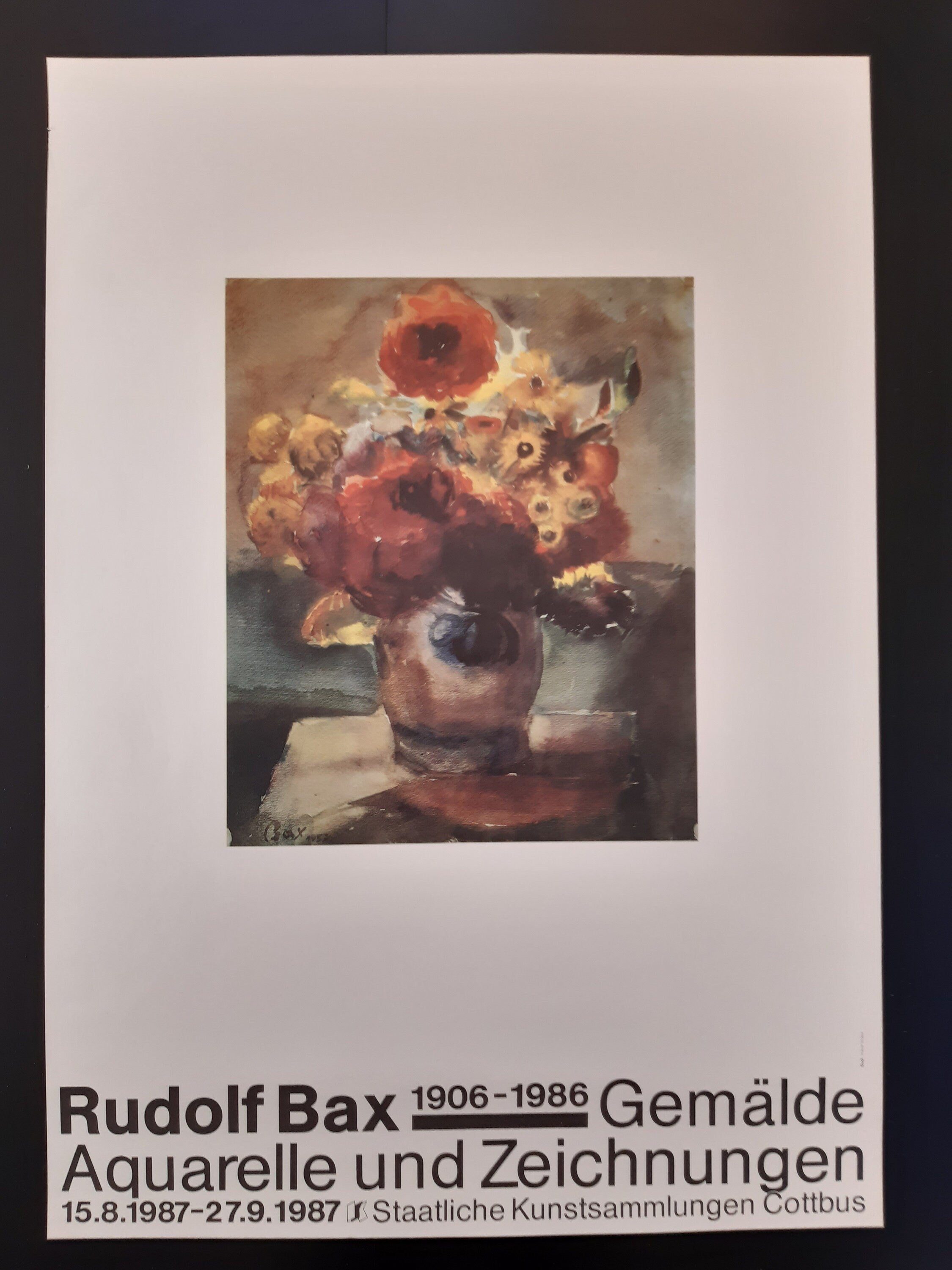 Affiche d'exposition d'art de Rudolf Bax - 57×81cm (22.4"×31.9")
