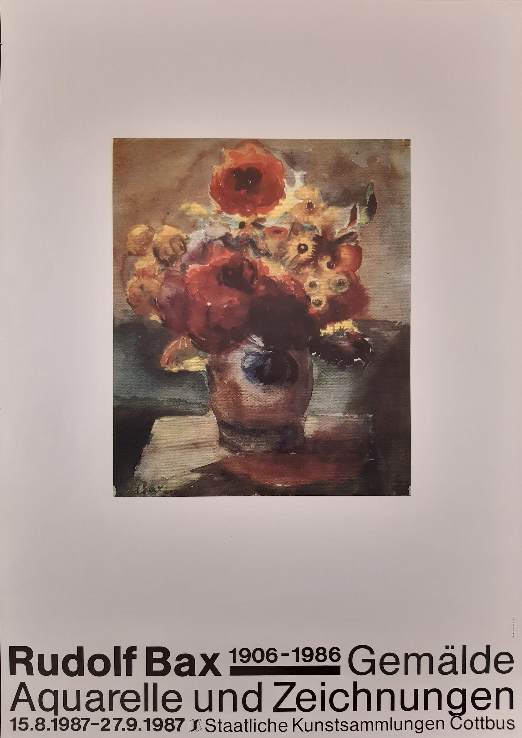 Affiche d'exposition d'art de Rudolf Bax - 57×81cm (22.4"×31.9")