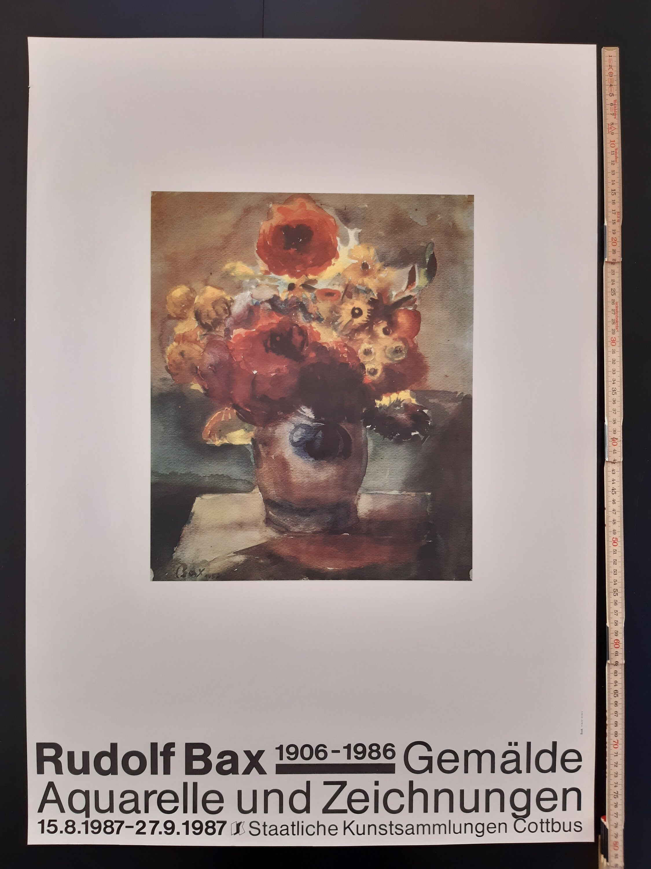 Affiche d'exposition d'art de Rudolf Bax - 57×81cm (22.4"×31.9")