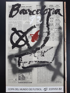 España 1982 Barcelona original art poster Tapies - 23.6"×37.2" (60×94.5cm)
