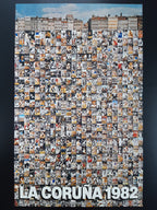 España 1982 La Coruña original art poster Erro - 23.6"×37.2" (60×94.5cm)