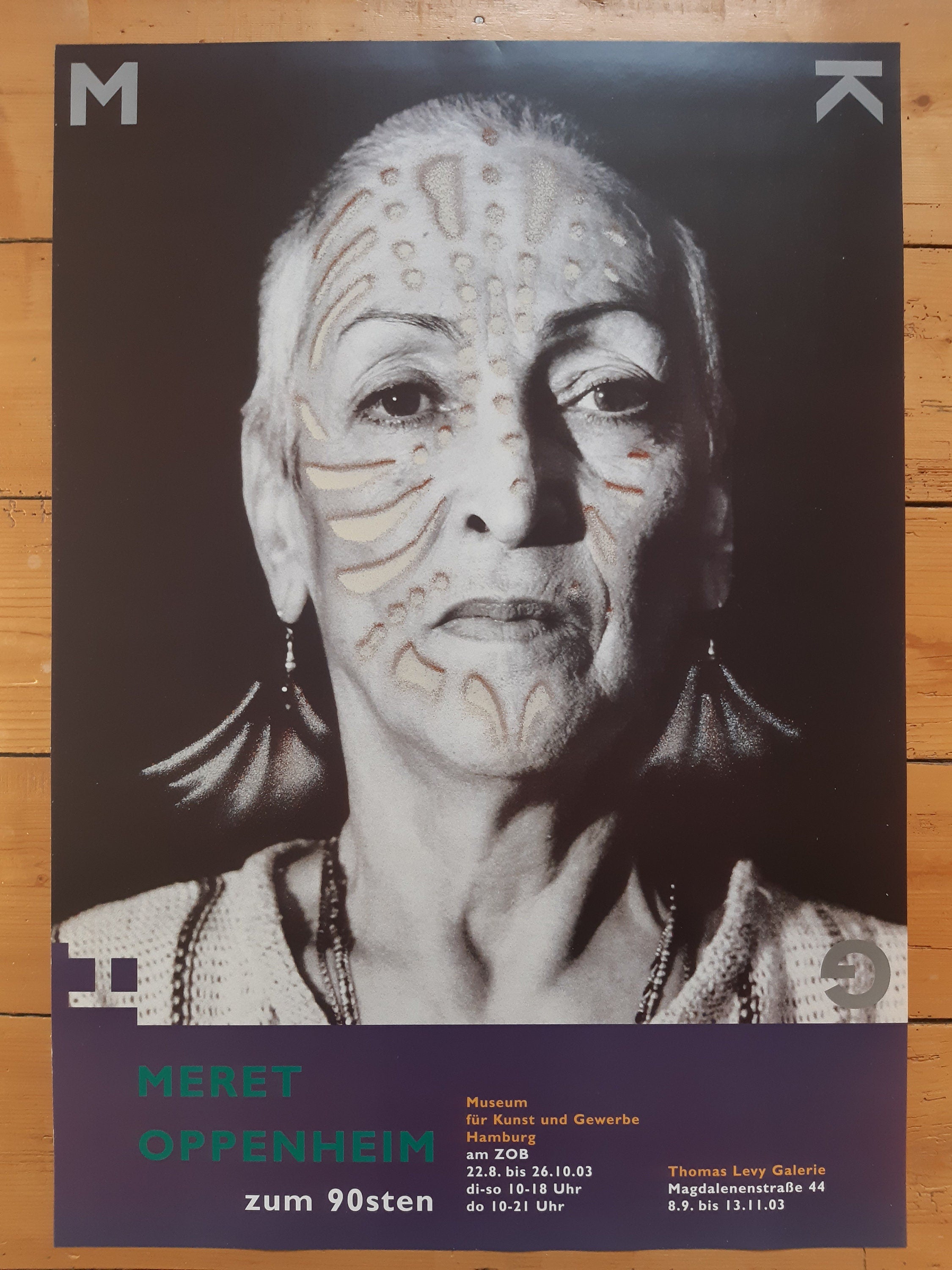 Meret Oppenheim original art exhibition poster - 23.2"×33.1" (59×84cm)