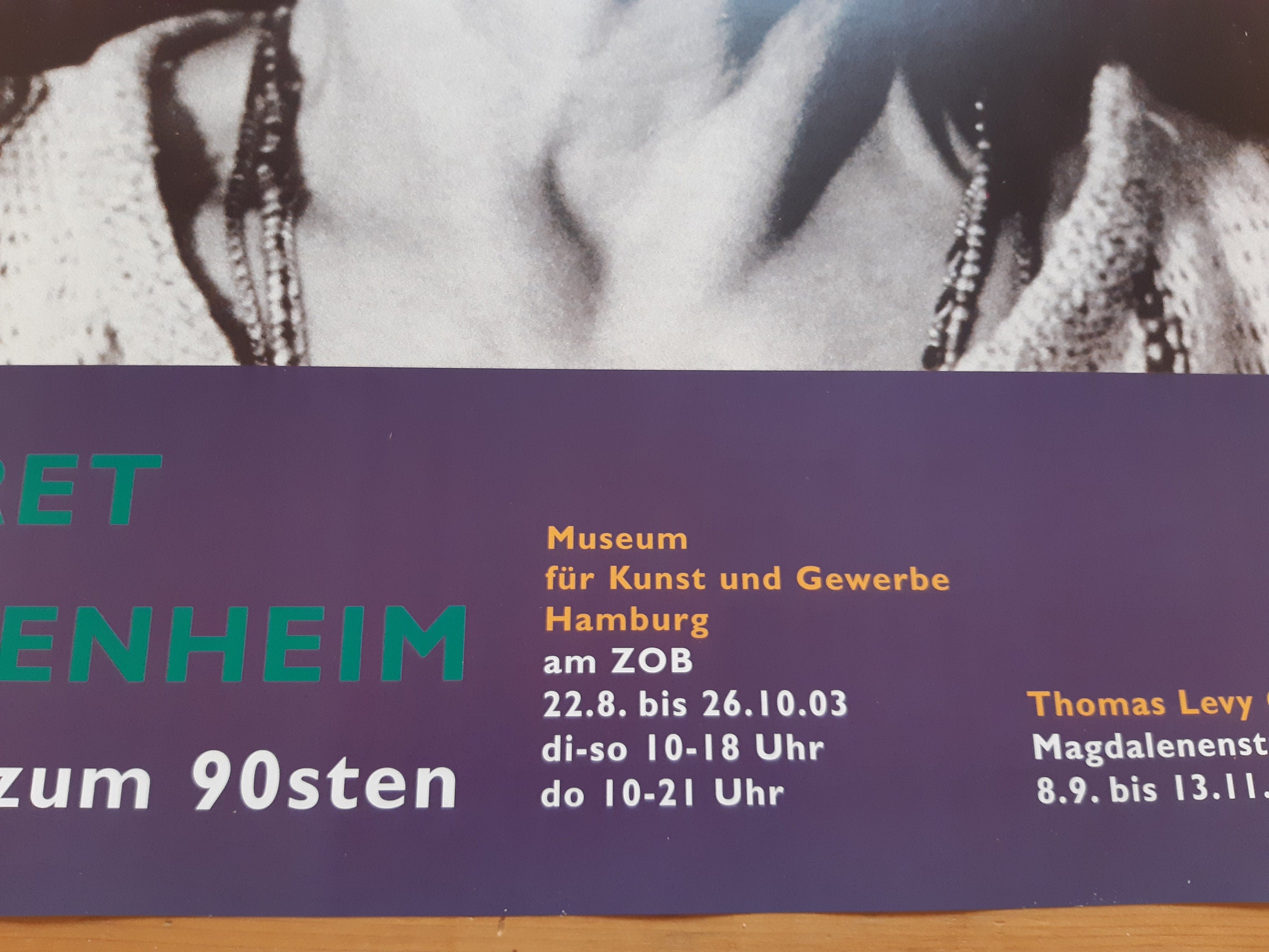 Meret Oppenheim original art exhibition poster - 23.2"×33.1" (59×84cm)