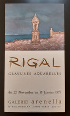 J. J. J. Rigal original art exhibition poster - 13.8"×25.2" (35×64cm)
