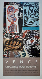Jean Dubuffet original art poster - 12.8"×25.6" (32.5×65cm)