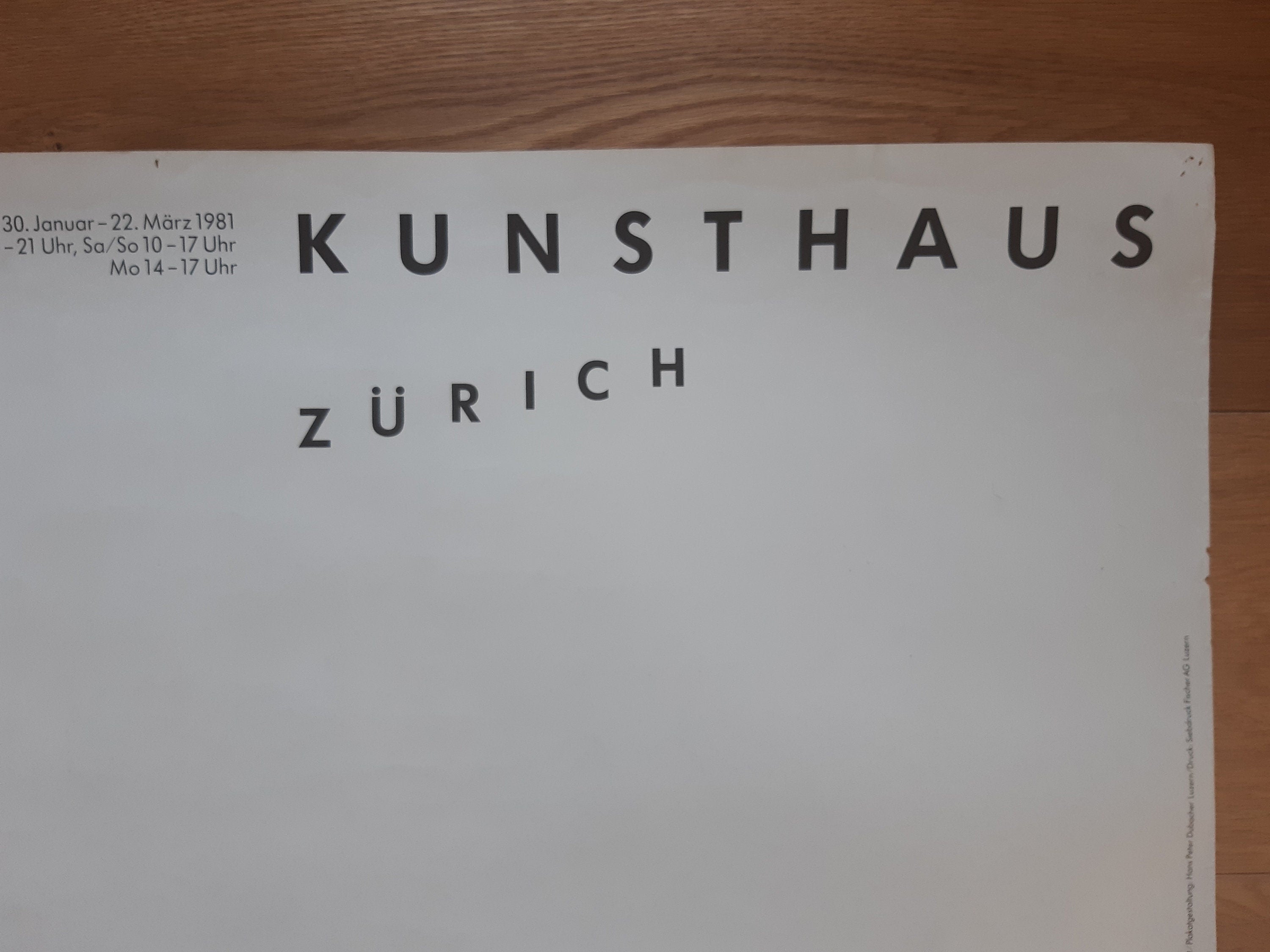 Verena Loewensberg original art exhibition poster - 35.8"×50.4" (91×128cm)