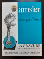 Samuel Amsler original art exhibition poster - 18.9"×23.2" (48×59cm)