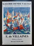 E. de Villaines original art poster - 17.5"×25.2" (44.5×64cm)