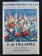 E. de Villaines original art poster - 17.5"×25.2" (44.5×64cm)