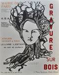 Barbara Alvaredo original wood print - 17.3"×21.7" (44×55cm)
