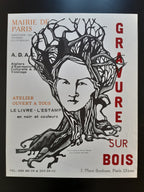 Barbara Alvaredo original wood print - 17.3"×21.7" (44×55cm)