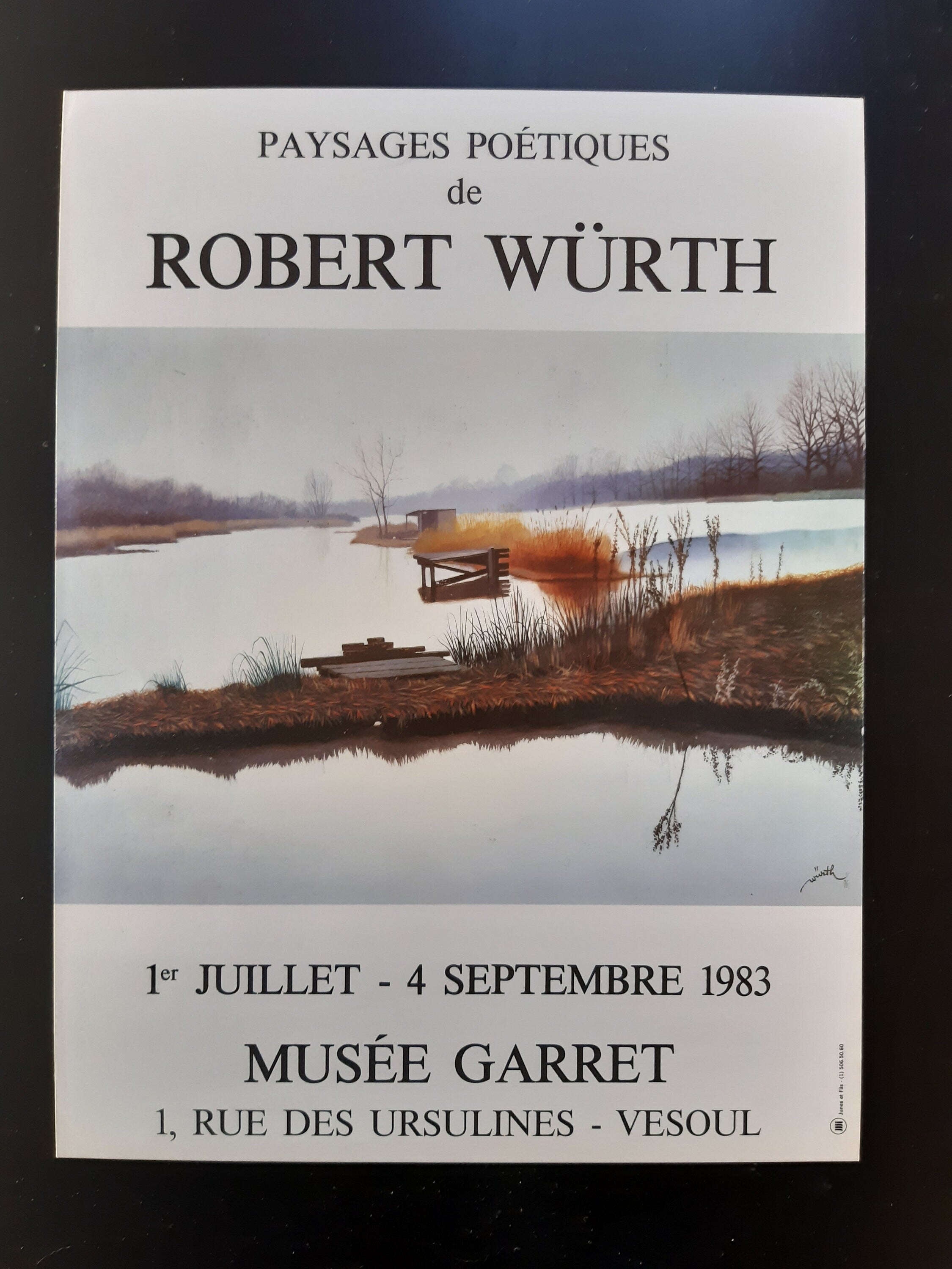 Affiche d'exposition d'art originale de Robert Würth - 30×40cm