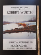 Robert Würth Original-Kunstaustellungsplakat – 30×40 cm (11,8"×15,7")