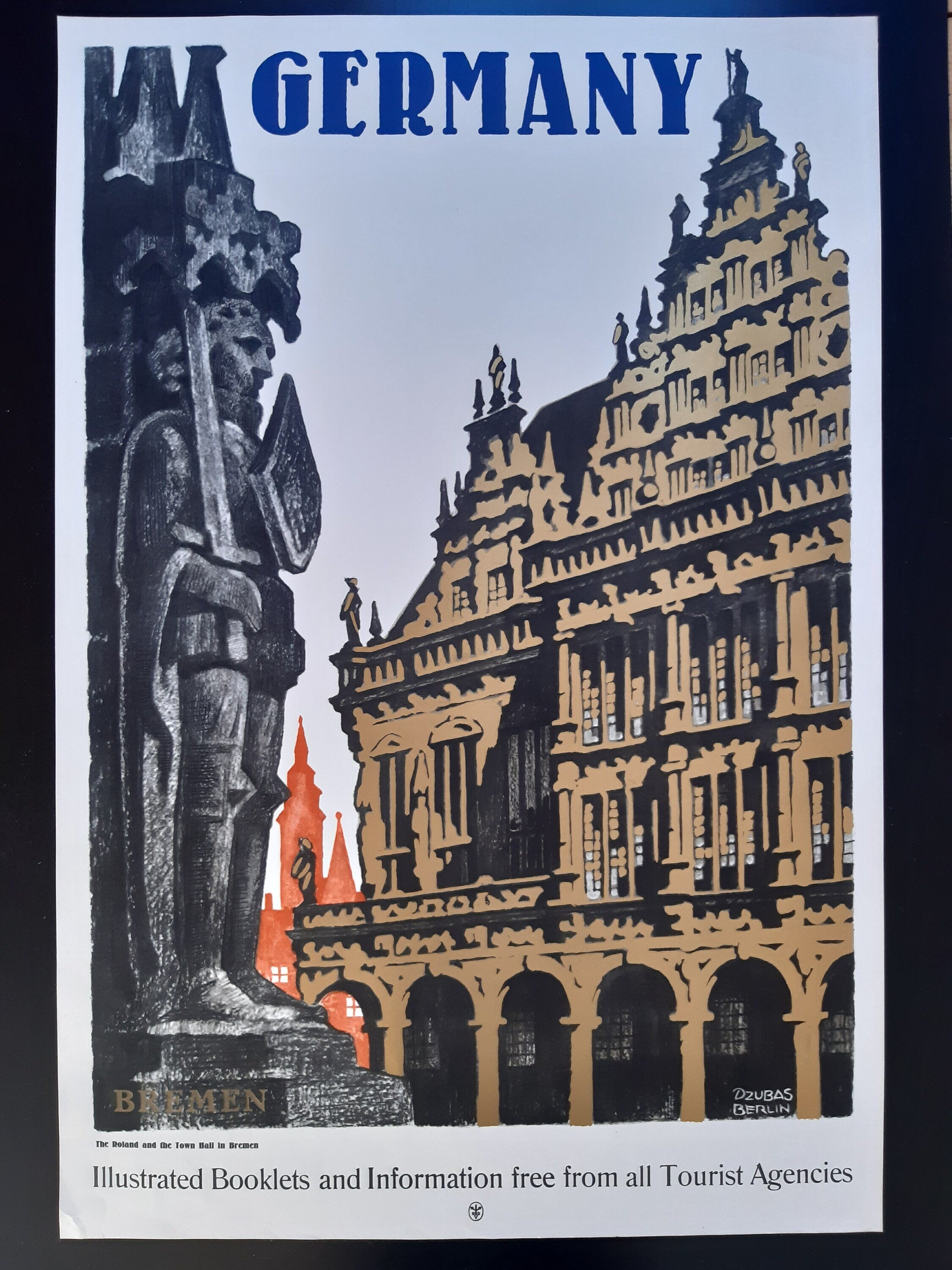 Vintage-Reiseplakat Bremen Deutschland – 19.7"×29.0" (50×73.6cm)