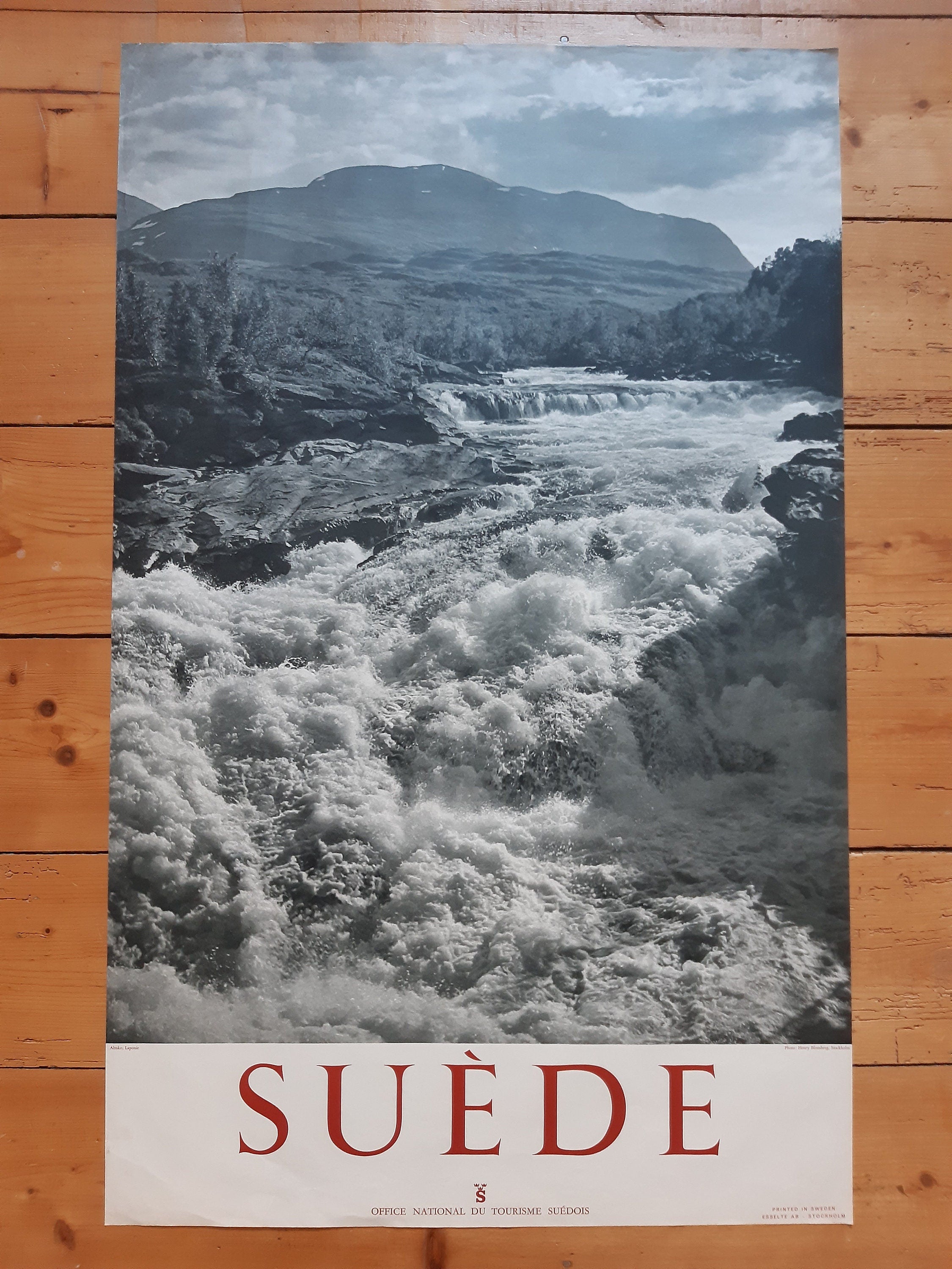 Schweden Vintage-Reiseposter Abisko – 62×100 cm (24,4"×39,4")