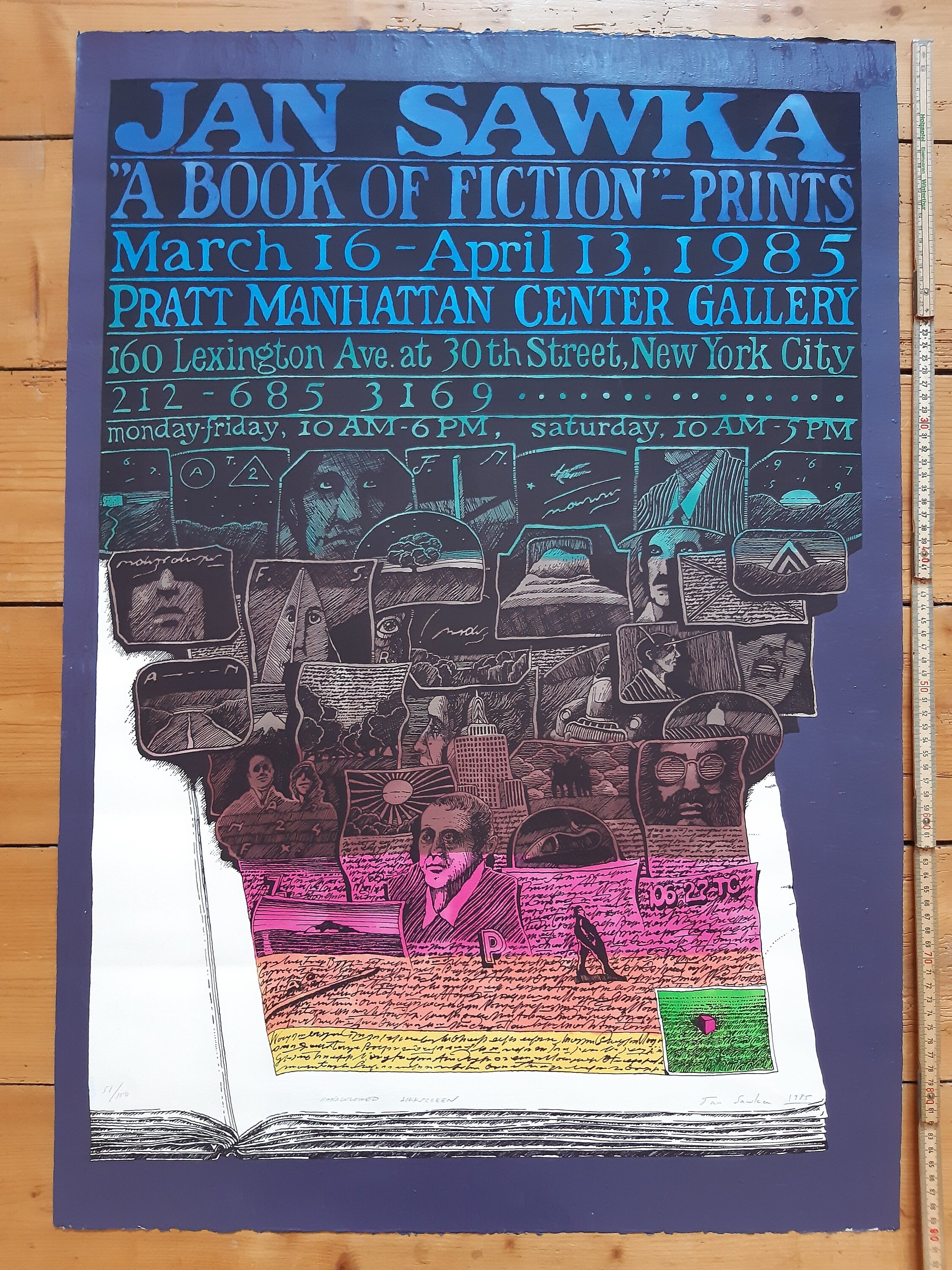 Jan Sawka Original-Kunstposter, handsigniert – 63 × 91 cm