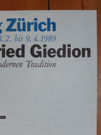 Sigfried Giedion original art exhibition poster - 35.6"×50.4" (90.5×128cm)