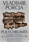 Vladimir Porcja original art exhibition poster - 12.2"×16.9" (31×43cm)