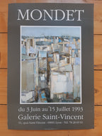 JR Mondet original art exhibition poster used - 17.1"×24.8" (43.5×63cm)