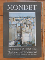 JR Mondet original art exhibition poster used - 17.1"×24.8" (43.5×63cm)
