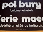 Pol Bury Original-Kunstausstellungsplakat – 39,5×75,5 cm