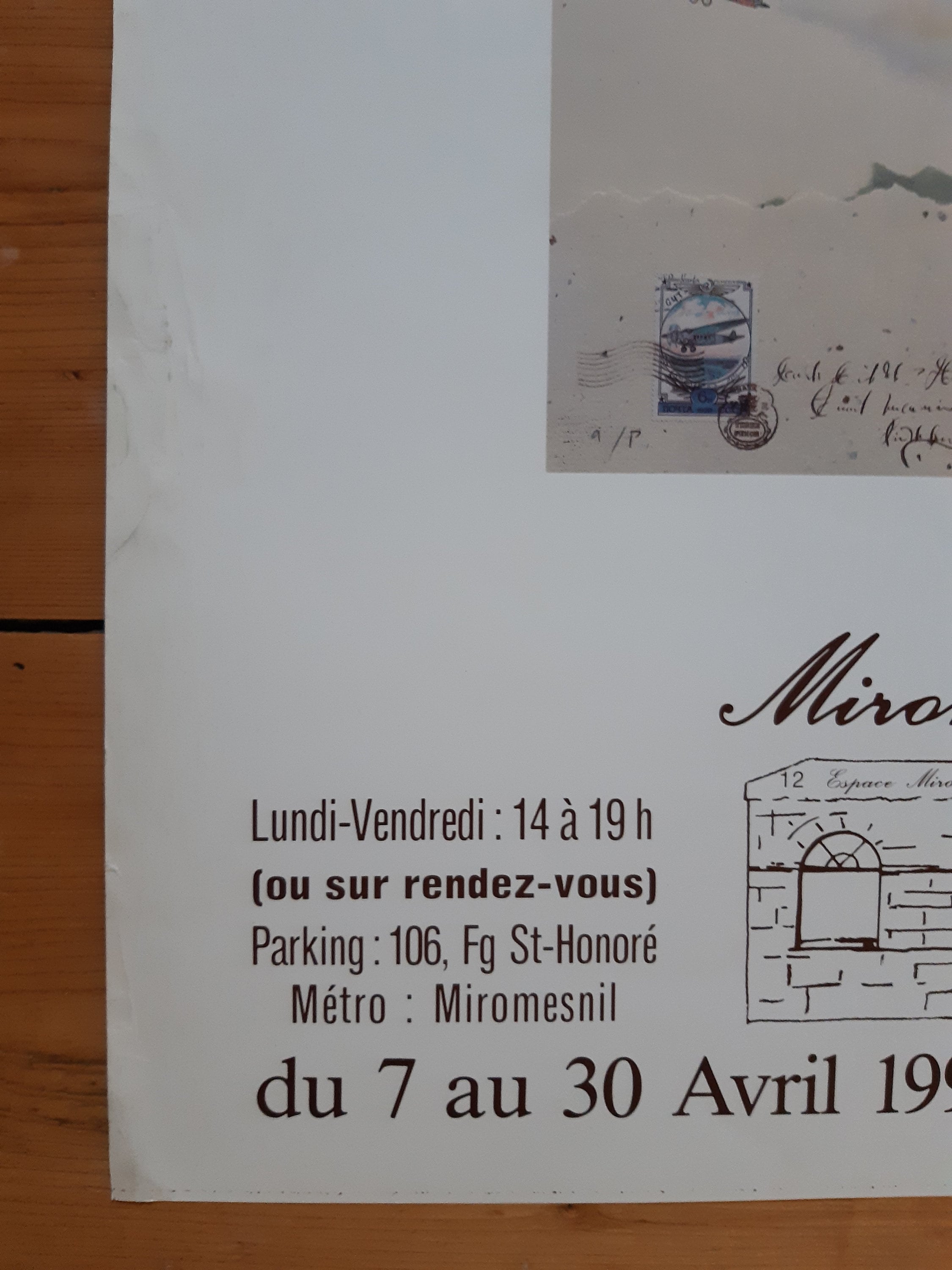 Ricardo Benaim Original-Kunstausstellungsplakat gebraucht – 52 × 72 cm (20,5" × 28,3")