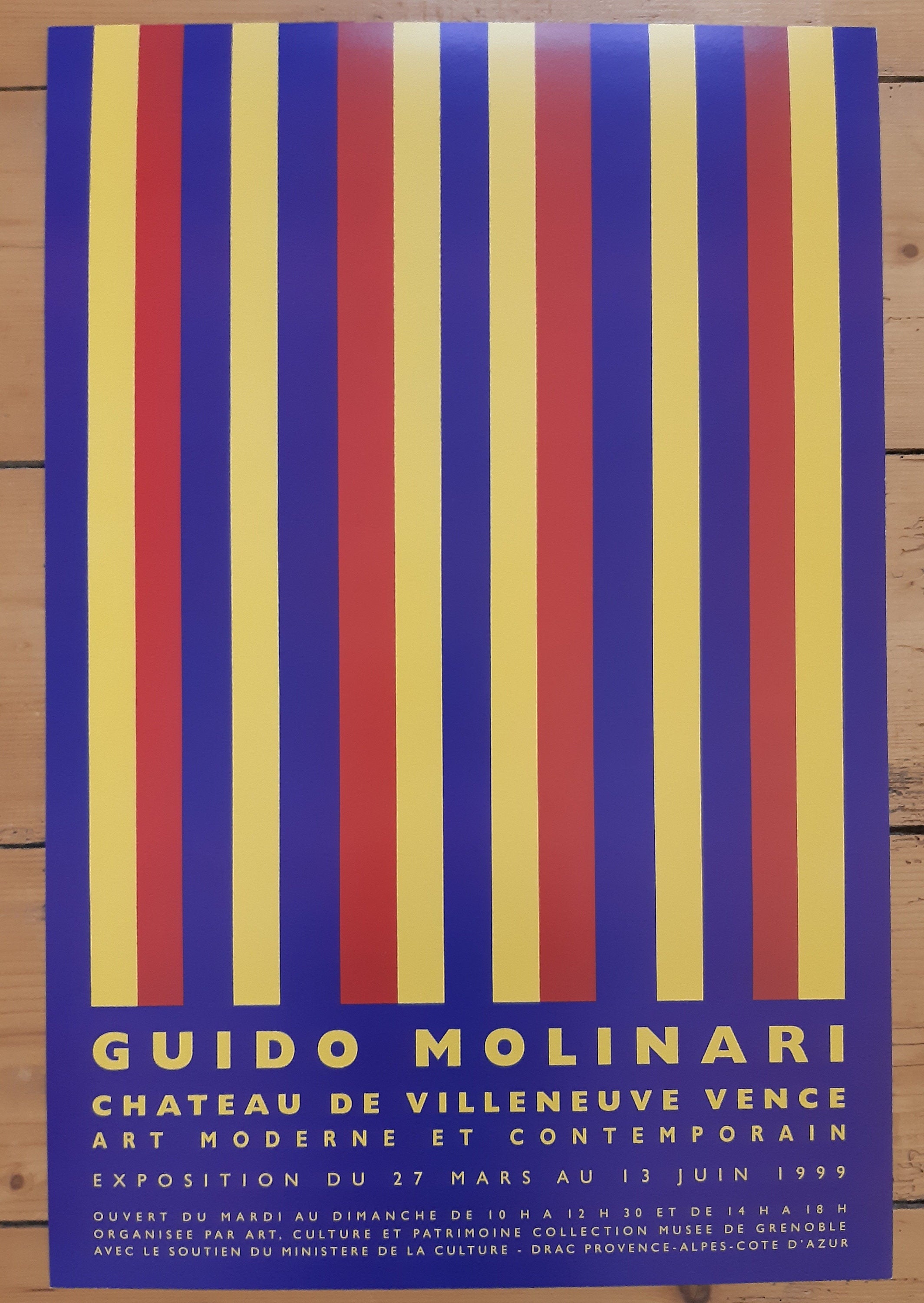 Guido Molinari Ausstellungsplakat im Original - 40×60 cm