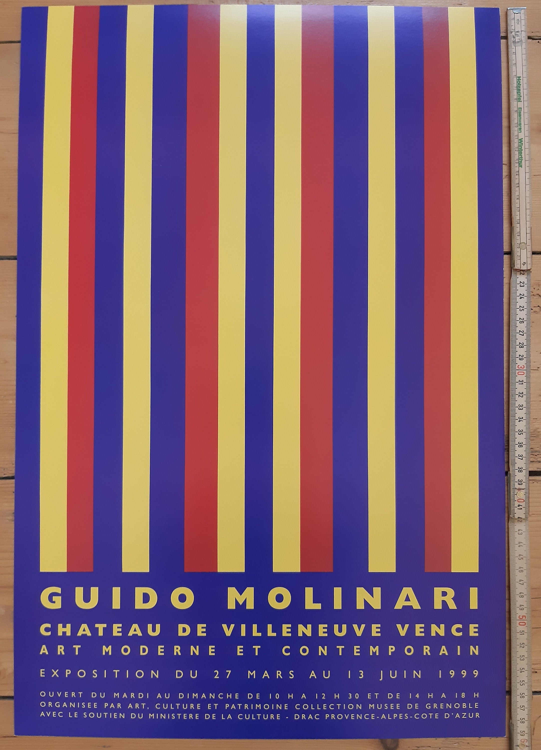 Guido Molinari Ausstellungsplakat im Original - 40×60 cm