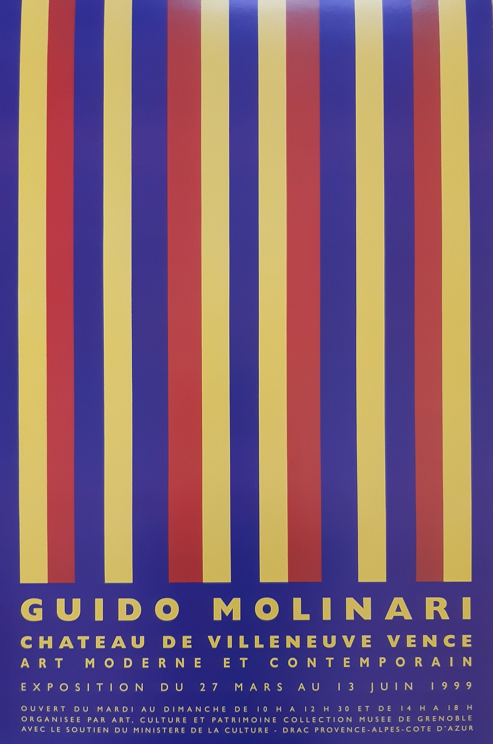 Guido Molinari Ausstellungsplakat im Original - 40×60 cm