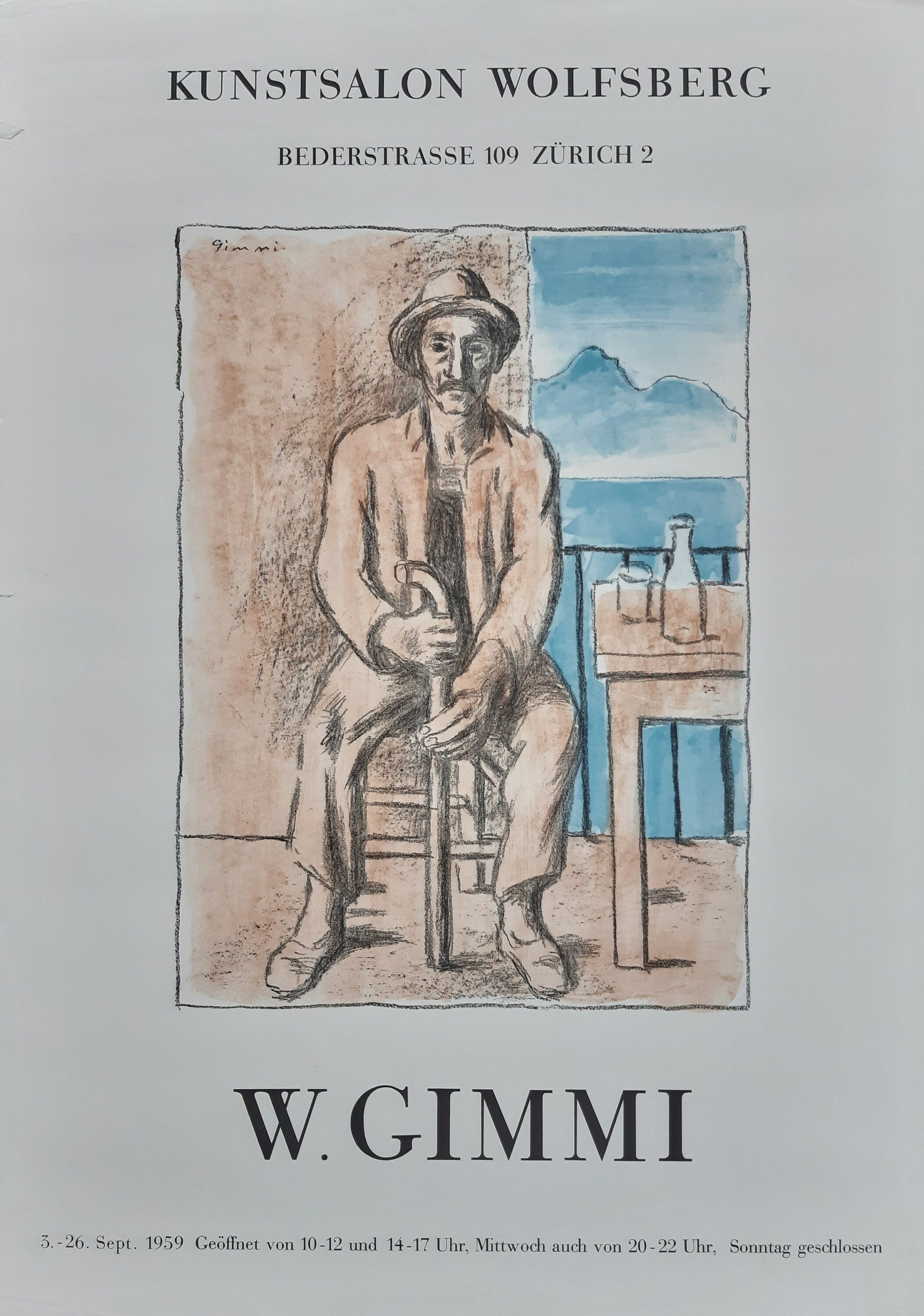Wilhelm Gimmi art exhibition poster used