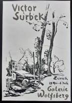Victor Surbek art exhibition poster used - 27.6"×40.2" (70×102cm)
