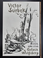 Victor Surbek art exhibition poster used - 27.6"×40.2" (70×102cm)