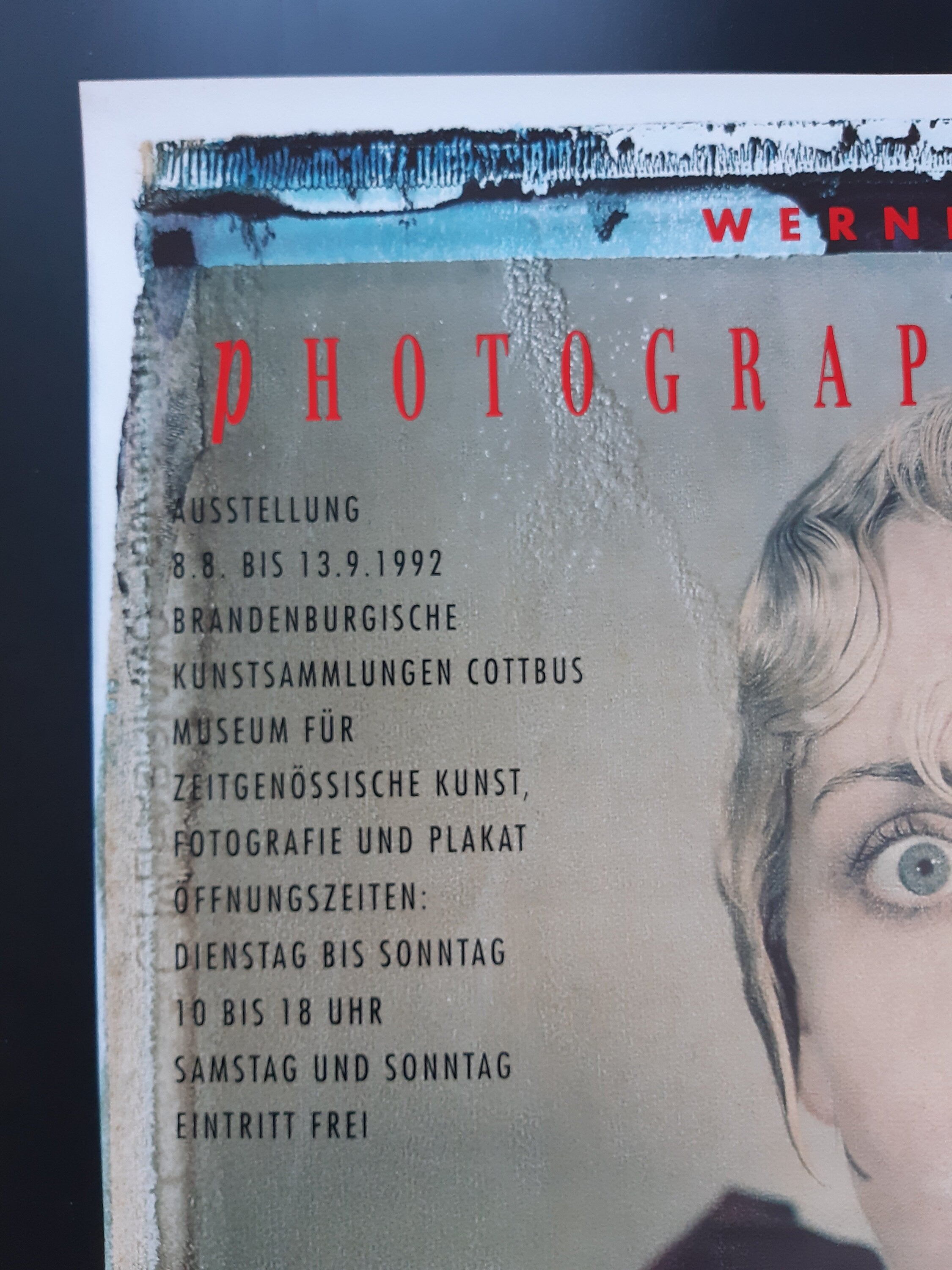 Werner Pawlok photo art exhibition poster - 18.9"×26.2" (48×66.5cm)