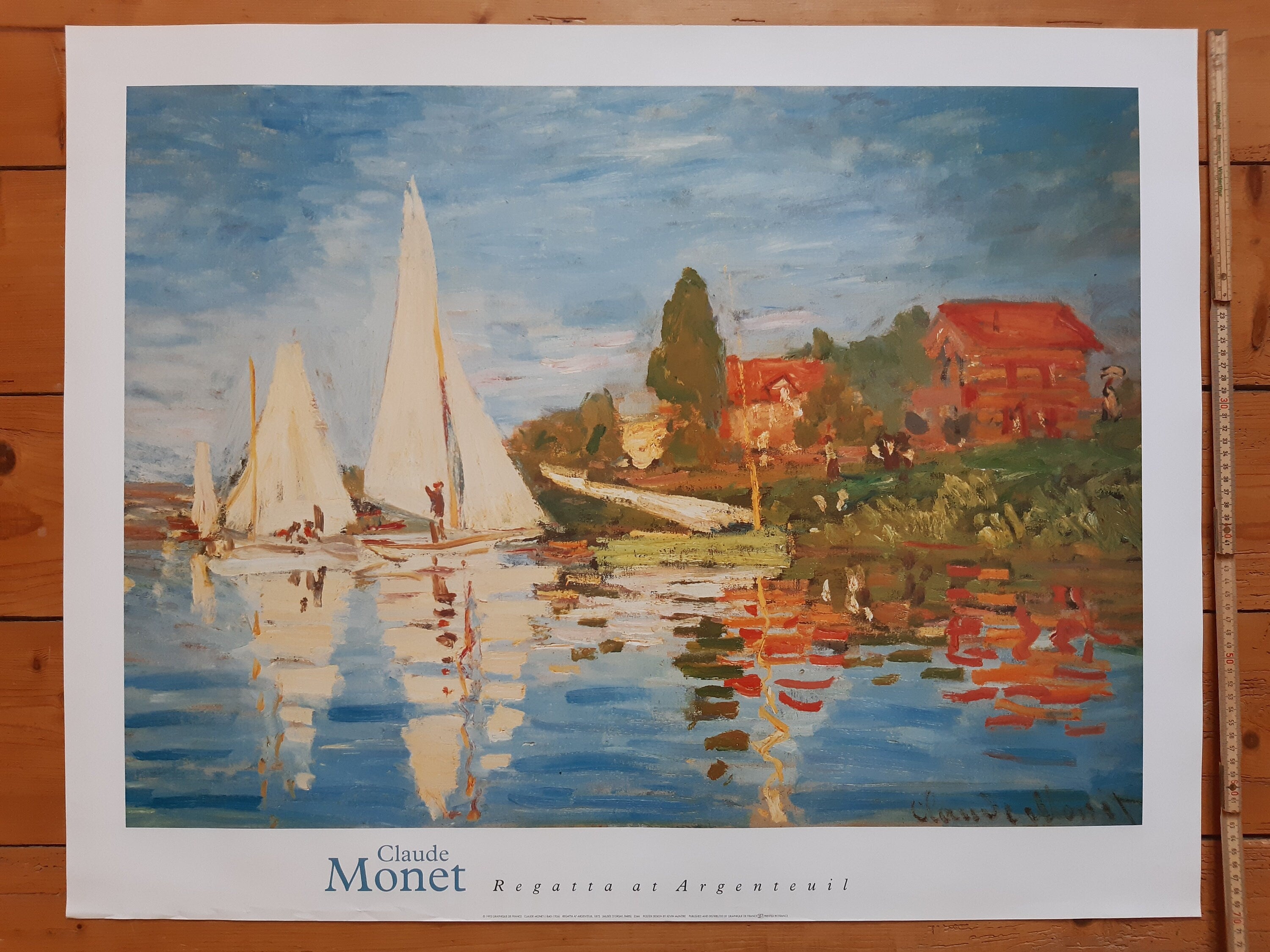 Claude Monet original art poster used - 35.4"×28.0" (90×71cm)