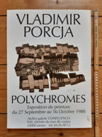 Vladimir Porcja original art exhibition poster - 12.2"×16.9" (31×43cm)