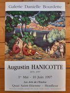 Augustin Hanicotte original art exhibition poster - 16.5"×24.4" (42×62cm)
