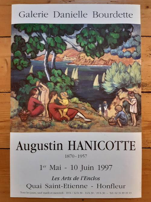 Augustin Hanicotte original art exhibition poster - 16.5"×24.4" (42×62cm)