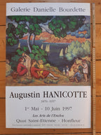 Augustin Hanicotte original art exhibition poster - 16.5"×24.4" (42×62cm)