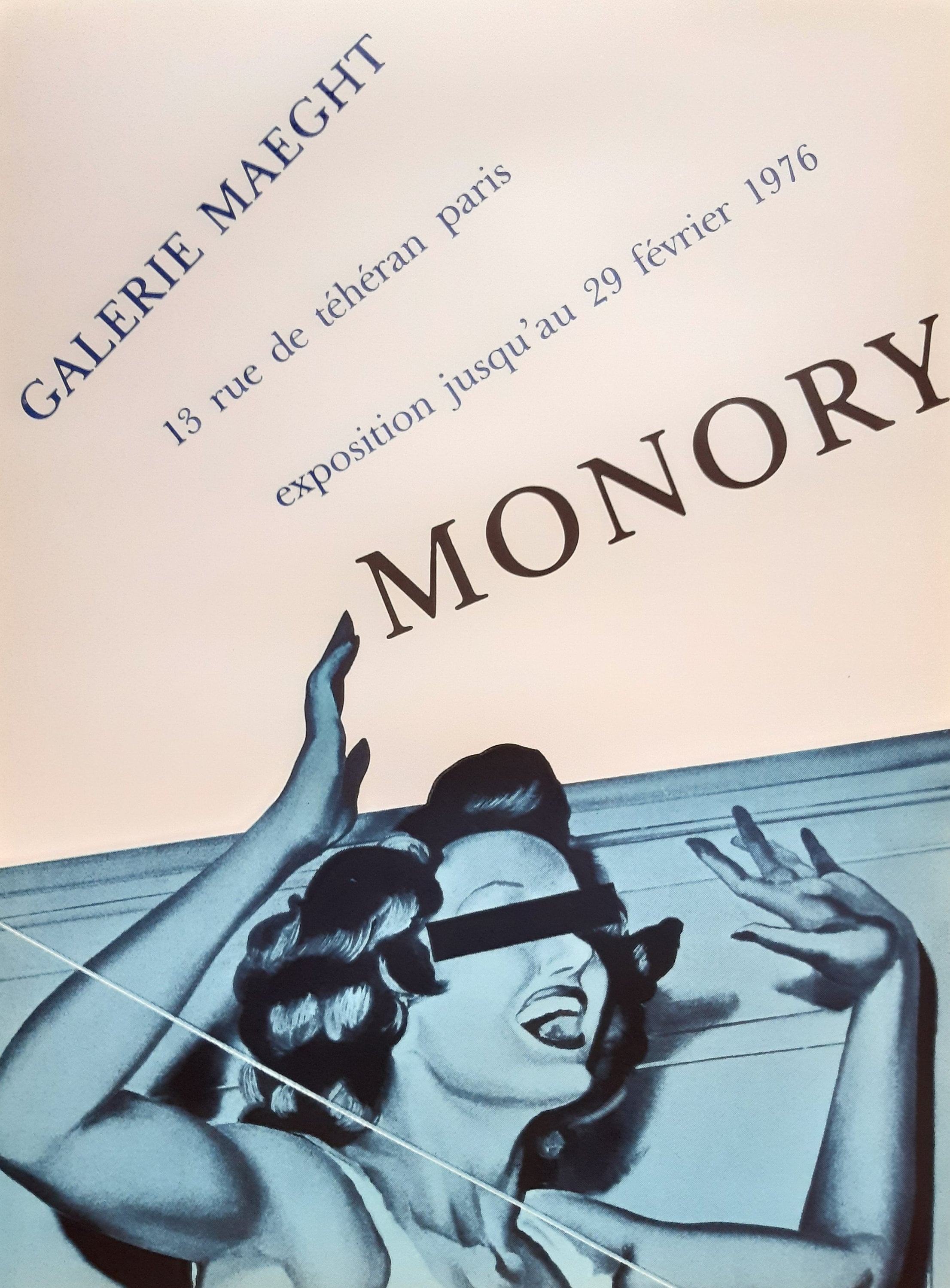 Jaques Monory original art exhibition poster - 17.7"×23.6" (45×60cm)