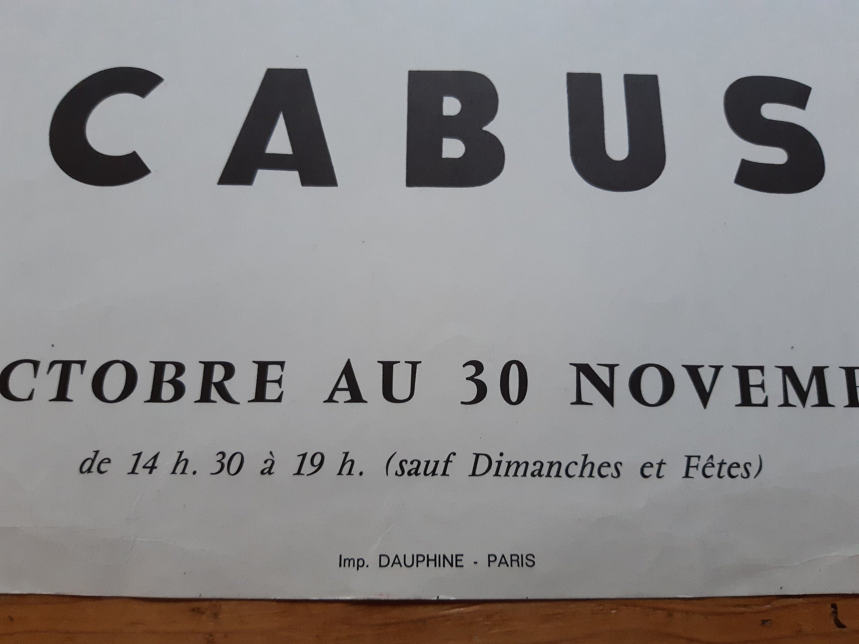 Gerard Cabus original art exhibition poster used - 16.7"×23.6" (42.5×60cm)