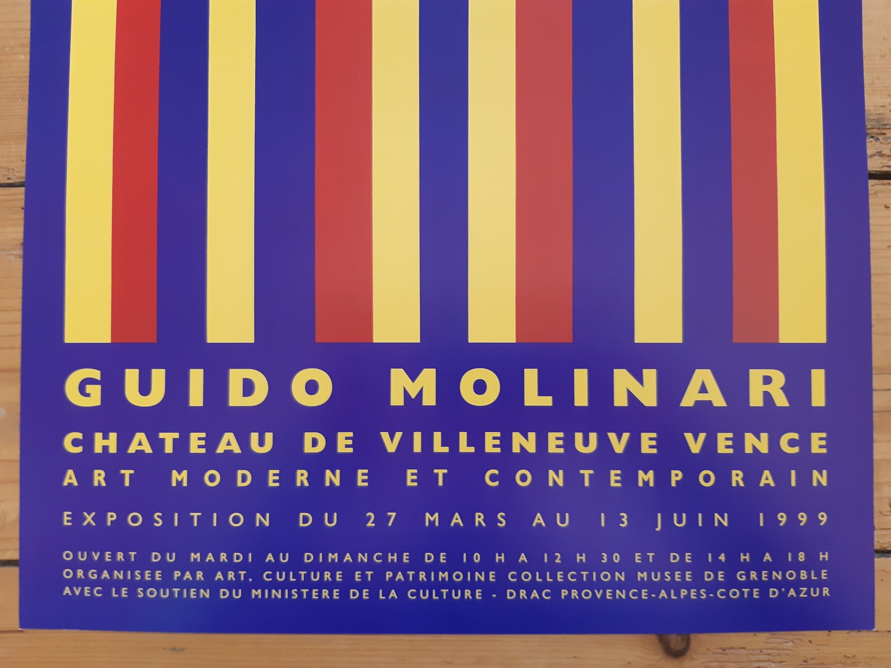 Guido Molinari Ausstellungsplakat im Original - 40×60 cm