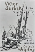 Victor Surbek art exhibition poster used - 27.6"×40.2" (70×102cm)