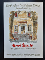 Henri Schmid art exhibition poster signed