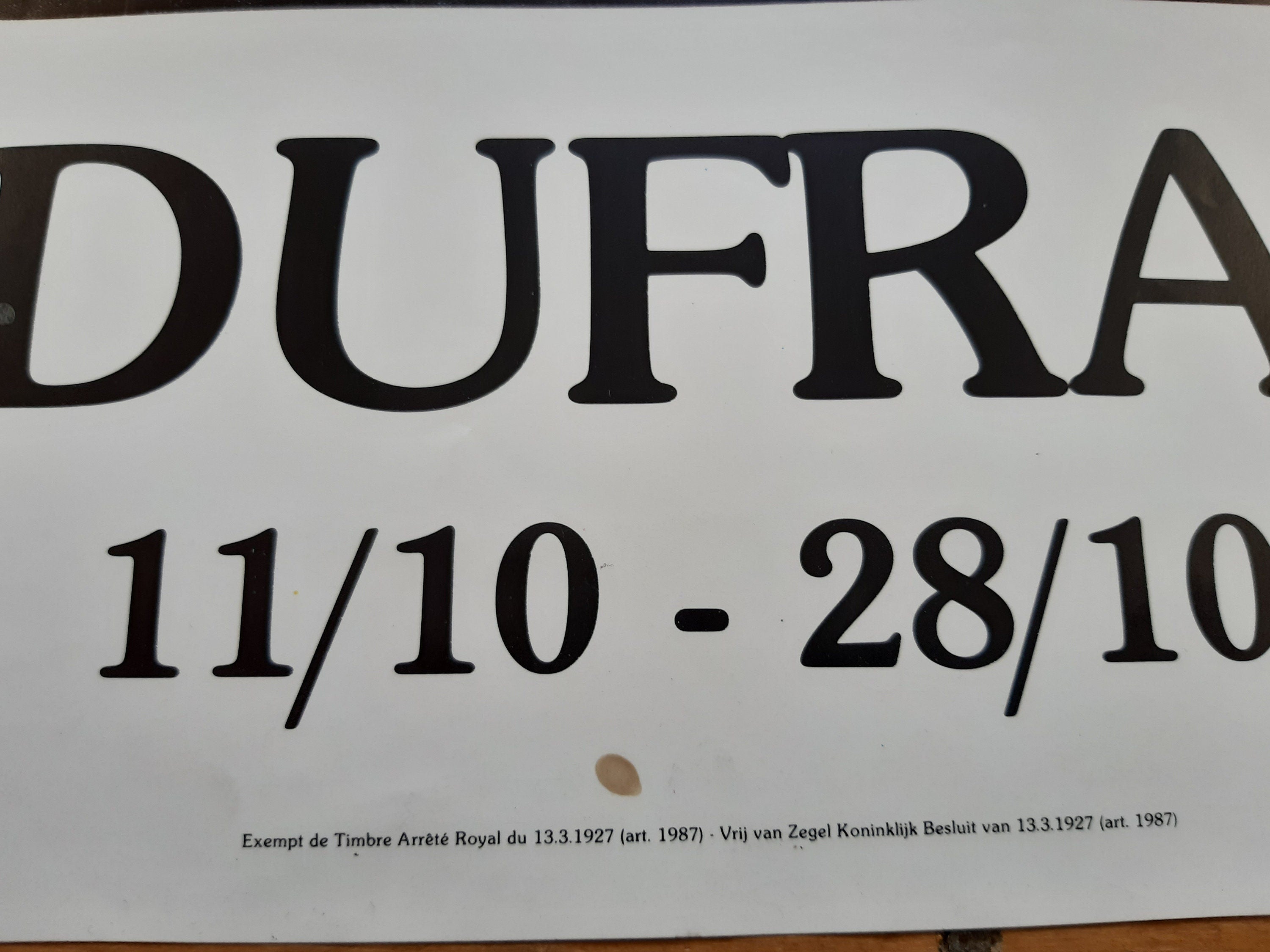 Paul Dufrane originales Kunstplakat, gebraucht - 51 x 70,5 cm