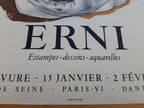 Hans Erni original art exhibition poster - 18.7"×25.6" (47.5×65cm)