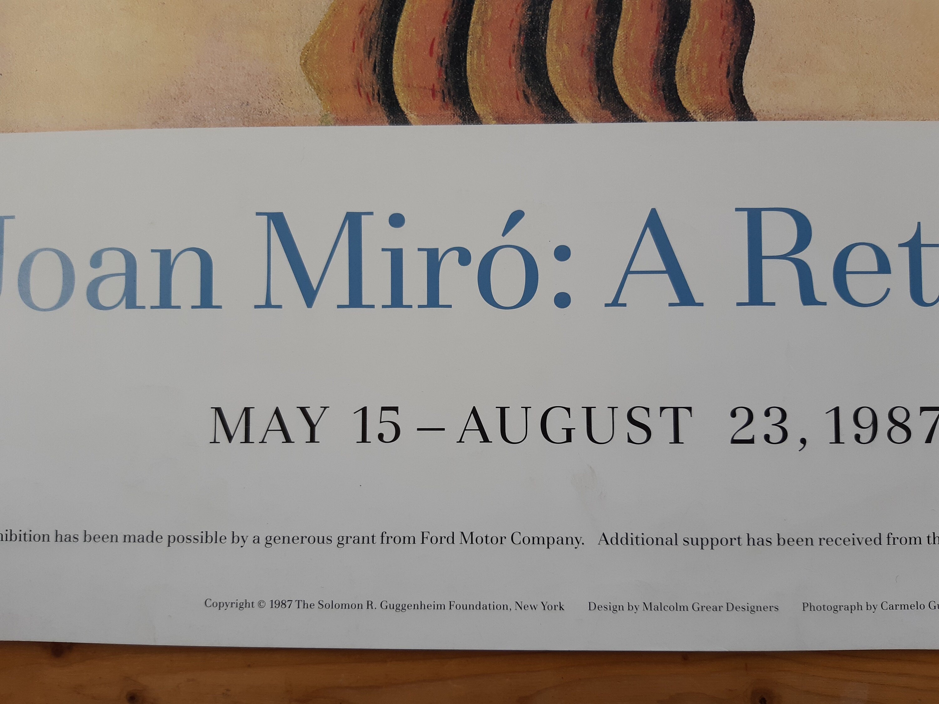 Vintage Miro Kunstposter - 73×64,5cm